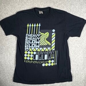 VTG Heavy Heavy Low Low Screamo Band T-Shirt HHLL Mens L Blue EMO Skramz